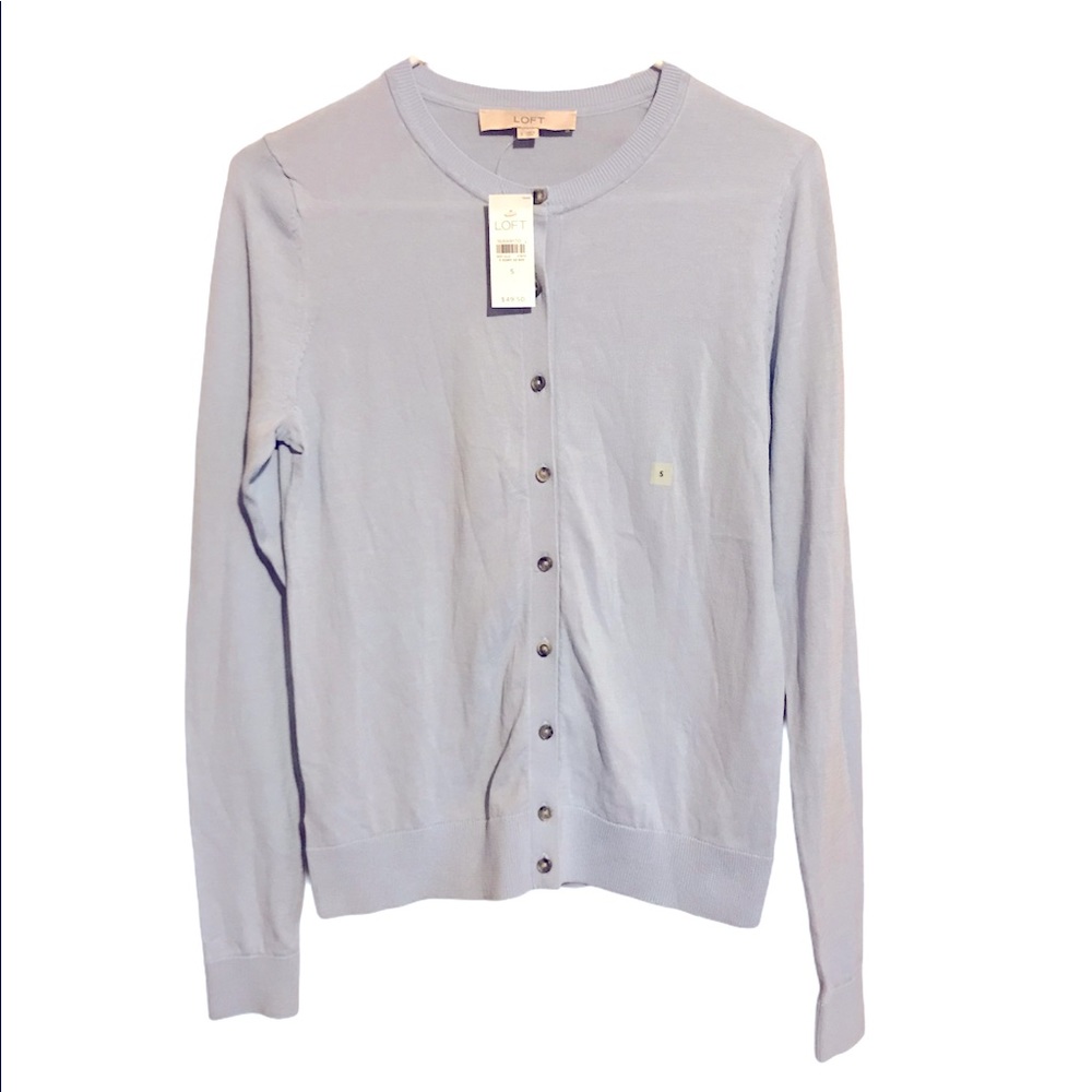 NWT ANN TAYLOR LOFT Baby Blue Cardigan